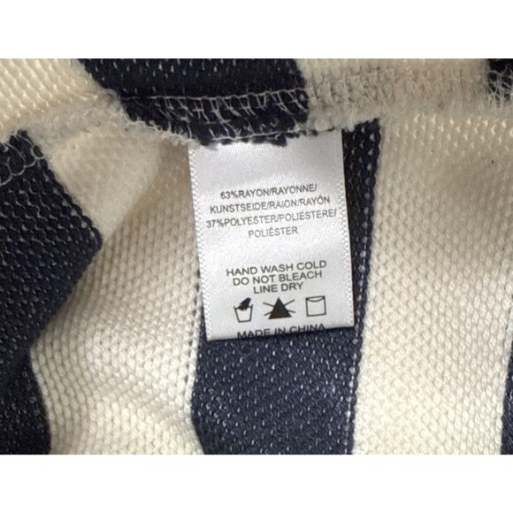 Anthropologie XS Sunday in Brooklyn Navy Ivory Stripe Sleeveless Top - Picture 5 of 8